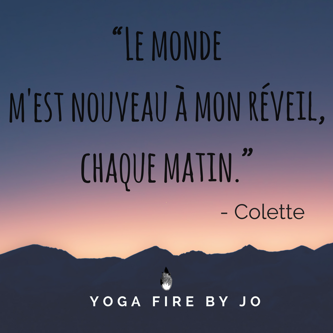 MANTRA ] Recommencer chaque matin. – Yoga Fire By Jo